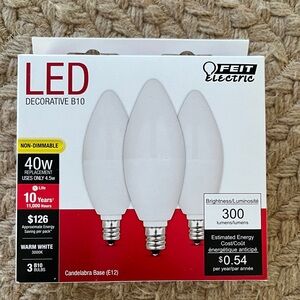 FEIT Electric LED Decorative B10 Bulbs - White